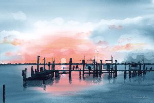 Hutchinson Island Sunset Water Color Print