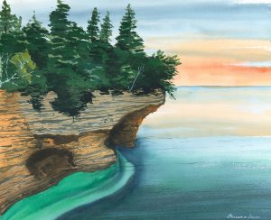 Pitcher Rocks on Lake Superior Fine Art Print